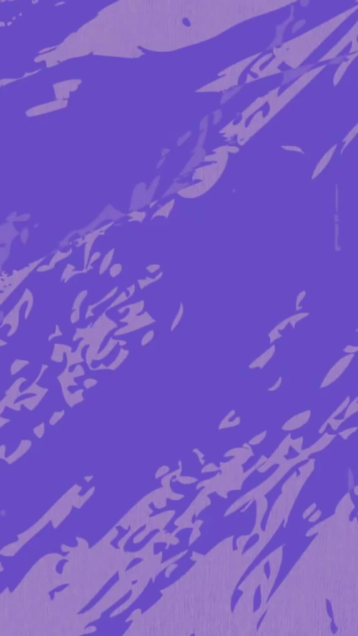 Animation of distressed shapes moving over purple background