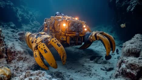 mechanical crab underwater