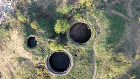 vista aérea de la planta de tratamiento de aguas residuales abandonada