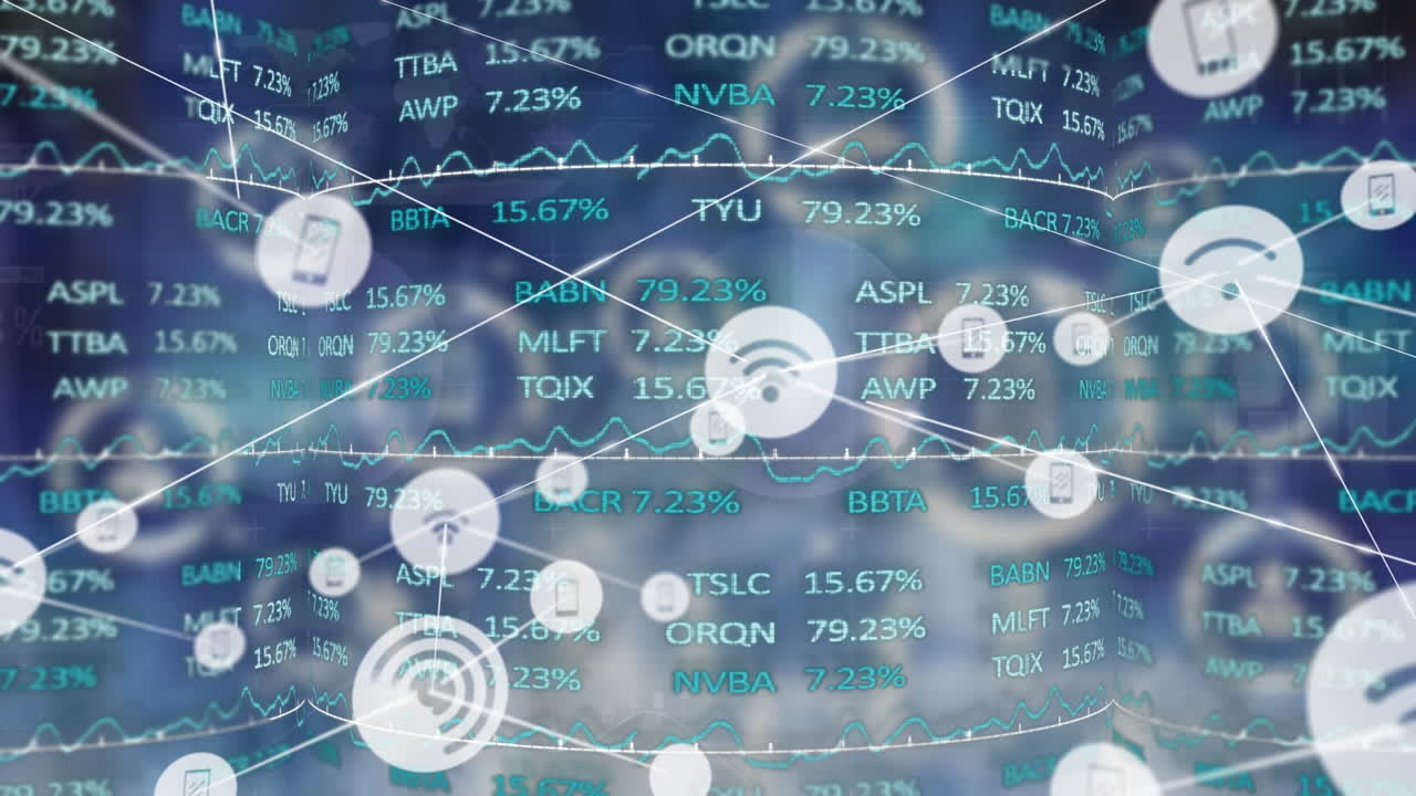 animación de la red de conexiones a través del procesamiento de datos