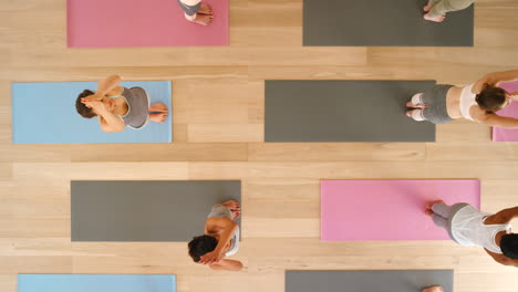 meditation, yoga and top view of warrior pose