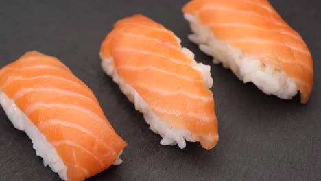 sushi nigiri salmon asian typical food