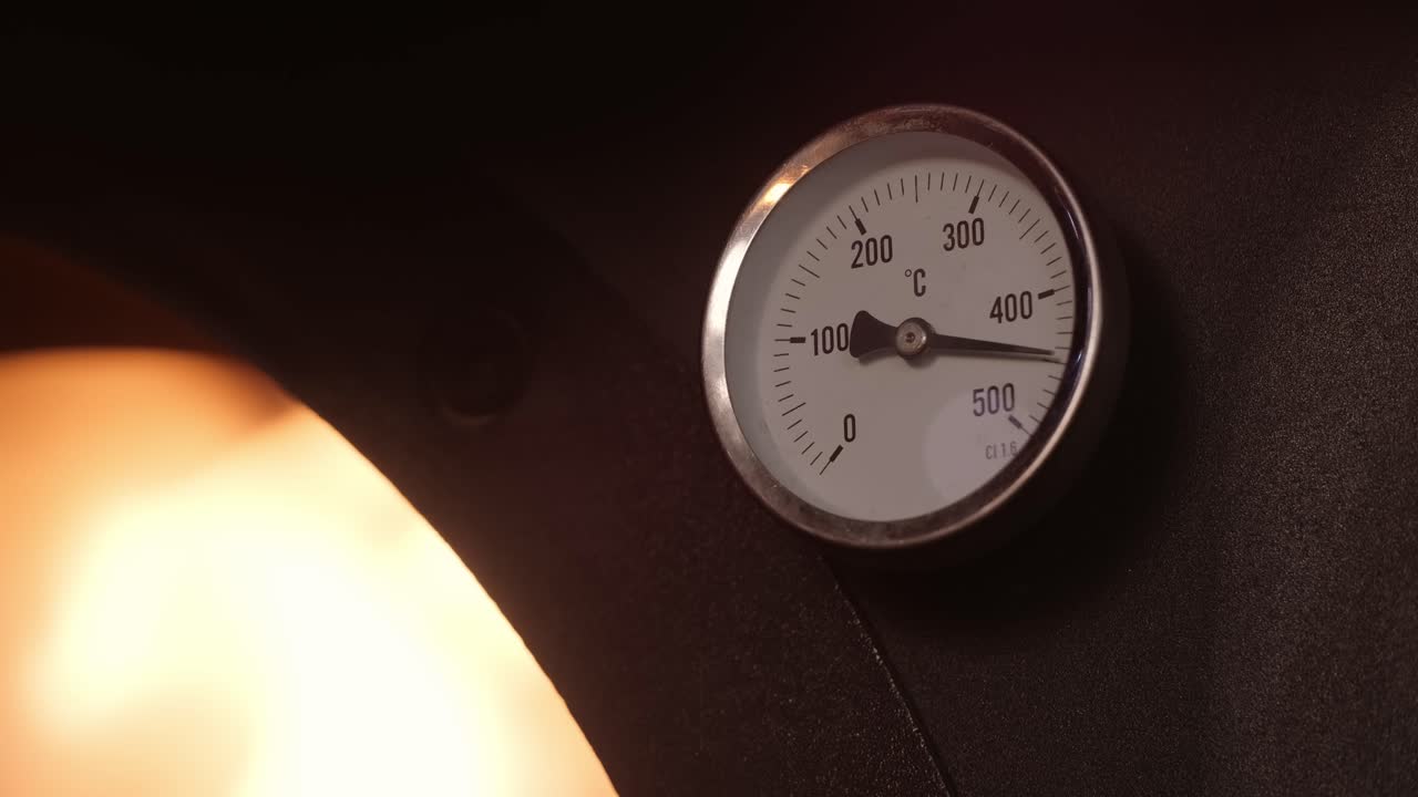 Close-up of a kitchen thermometer