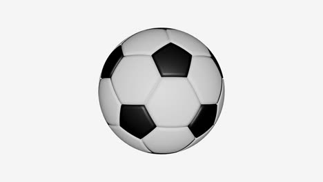 fußball-rotation auf weißem hintergrund.