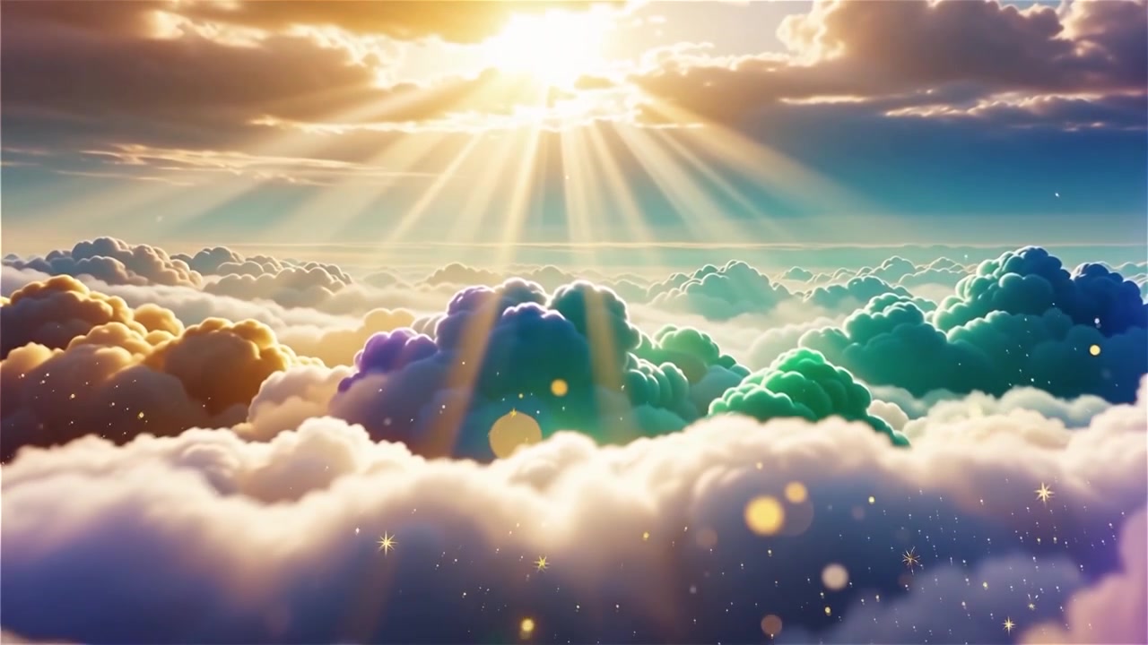 Christian Heavenly Light Worship Background