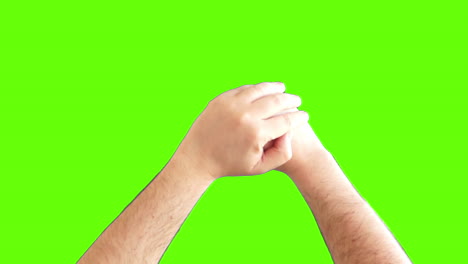 hands and green screen backgrounds