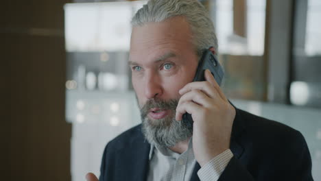 businessman on phone call in modern office