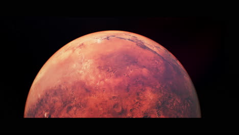 planet mars viewed from space