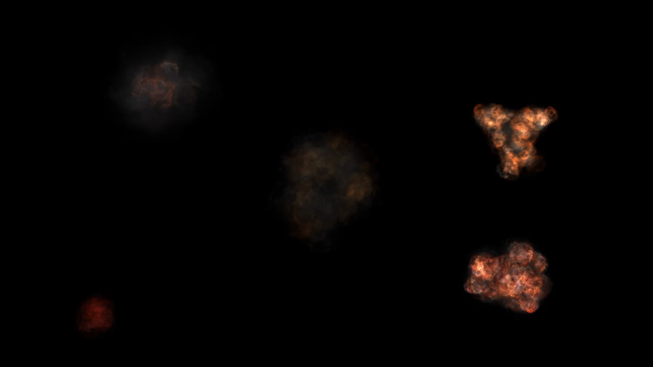 conjunto de animación de elementos de explosión