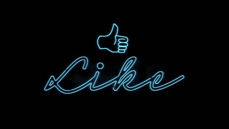 animation of flickering neon like text on black background