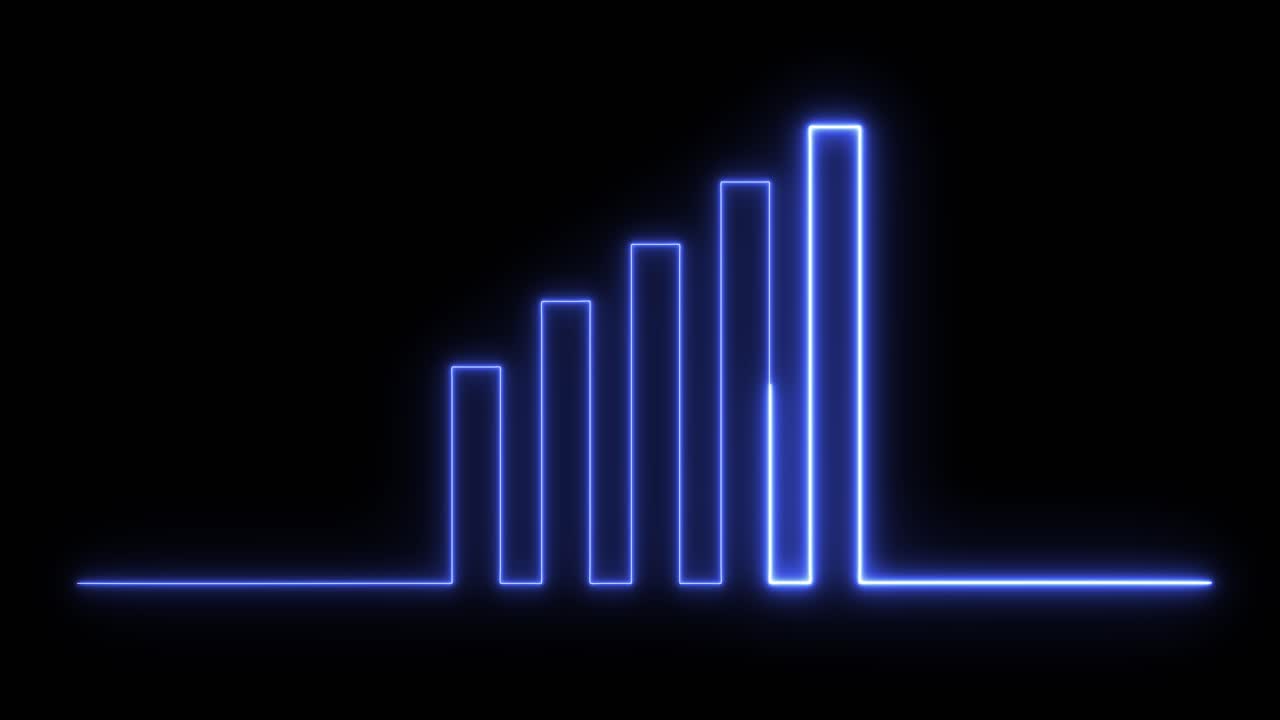 gráfico de barras de neón