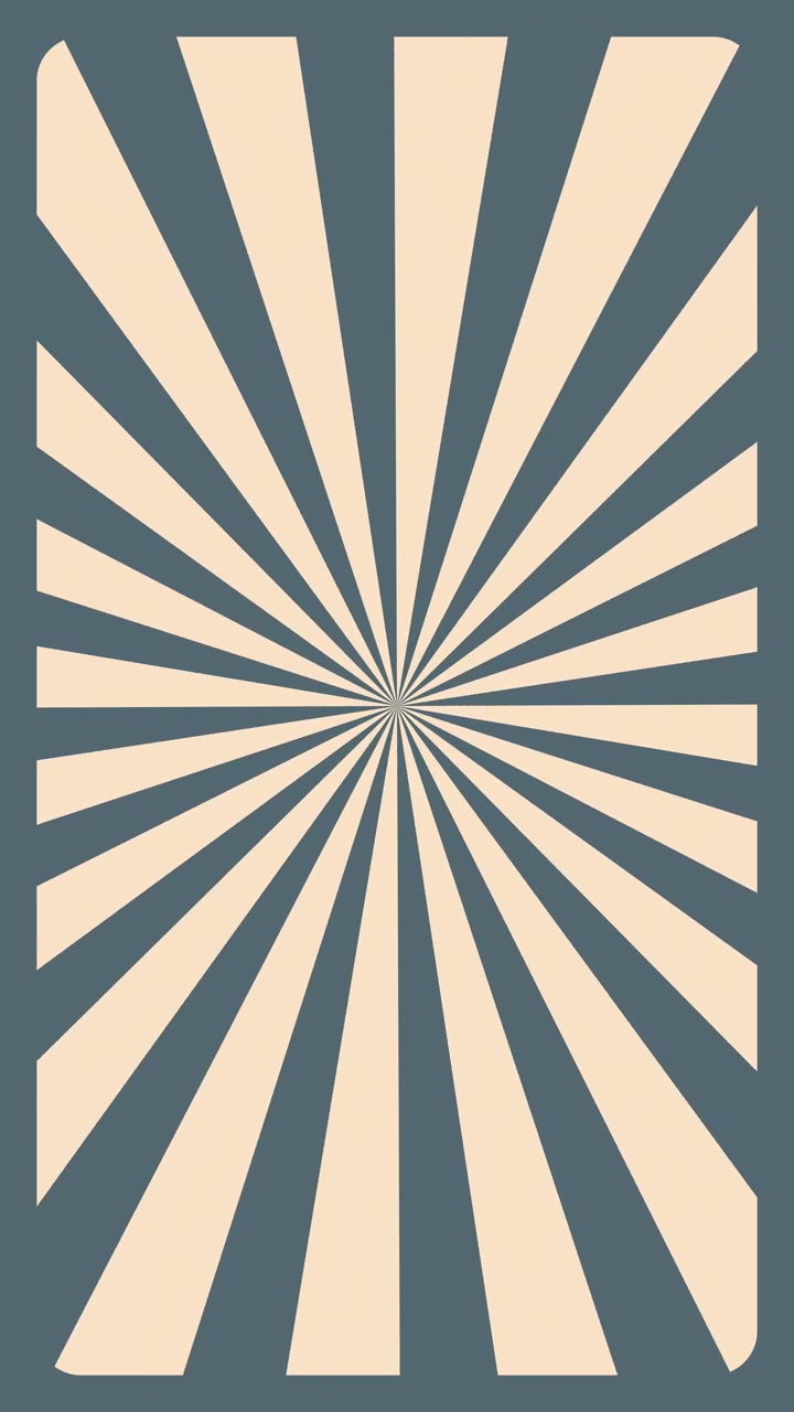 Rotating Sunburst Pattern in Retro Muted Colors