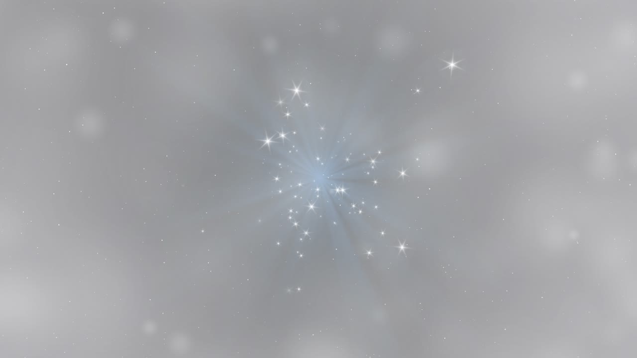 Dust in space glittering sparkling particles randomly spin in the air with bokeh holiday greeting