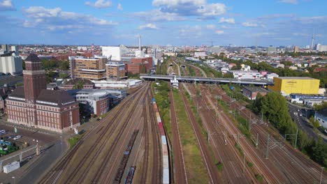 bridge station train suburban railroad tracks berlin