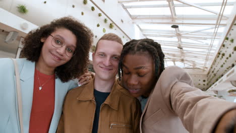 Group Selfie of Friends at the Mall