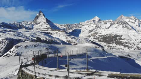 stunning aerial view of matterhorn mountain in switzerland