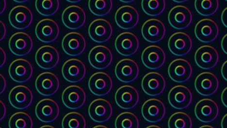 Vibrant-circles-in-symmetrical-pattern-on-black-background