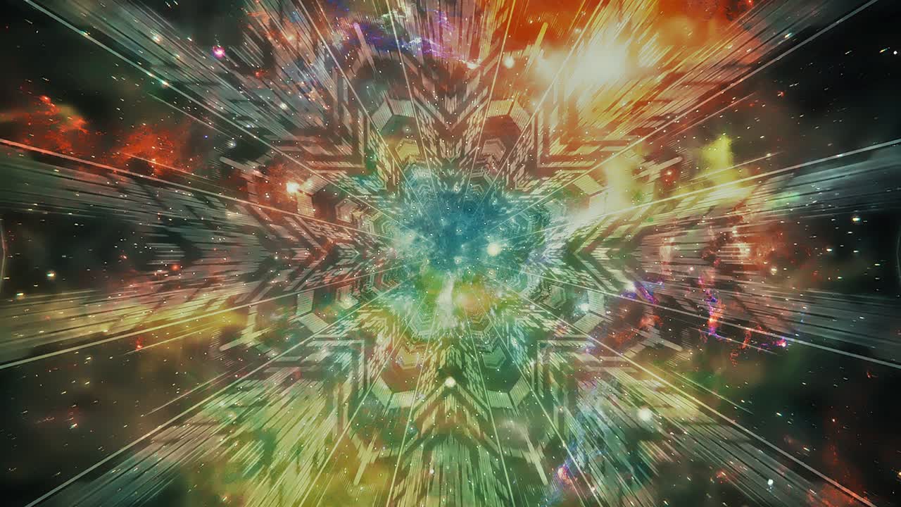 Travel through Sci-Fi Wormhole 4K Seamless Loop