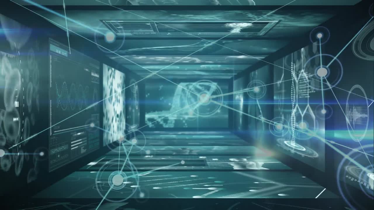 데이터 프로세싱을 통한 연결 네트워크의 애니메이션