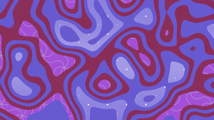 Animation of colorful purple and pink liquid shapes