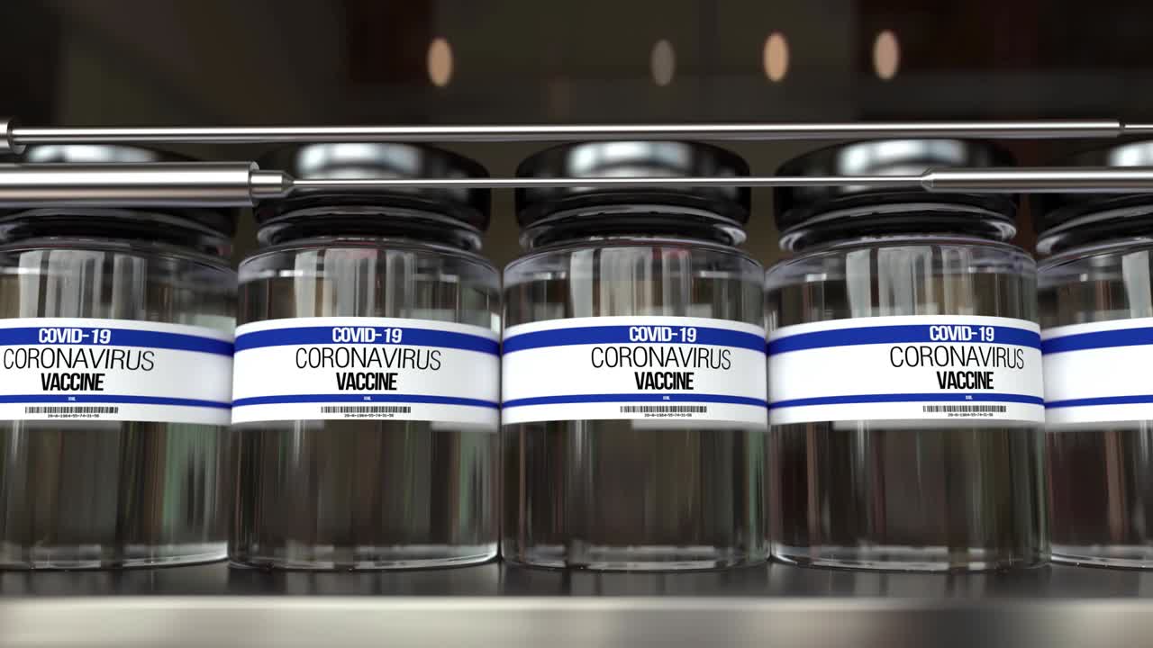 Concept of a coronavirus COVID-19 vaccine.