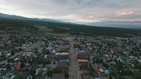 El-Centro-De-Leadville-Colorado-Al-Amanecer-Antena-2