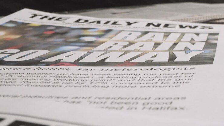 Newspaper Headline Discussing Extreme Weather Conditions And Global Warming Crisis 6