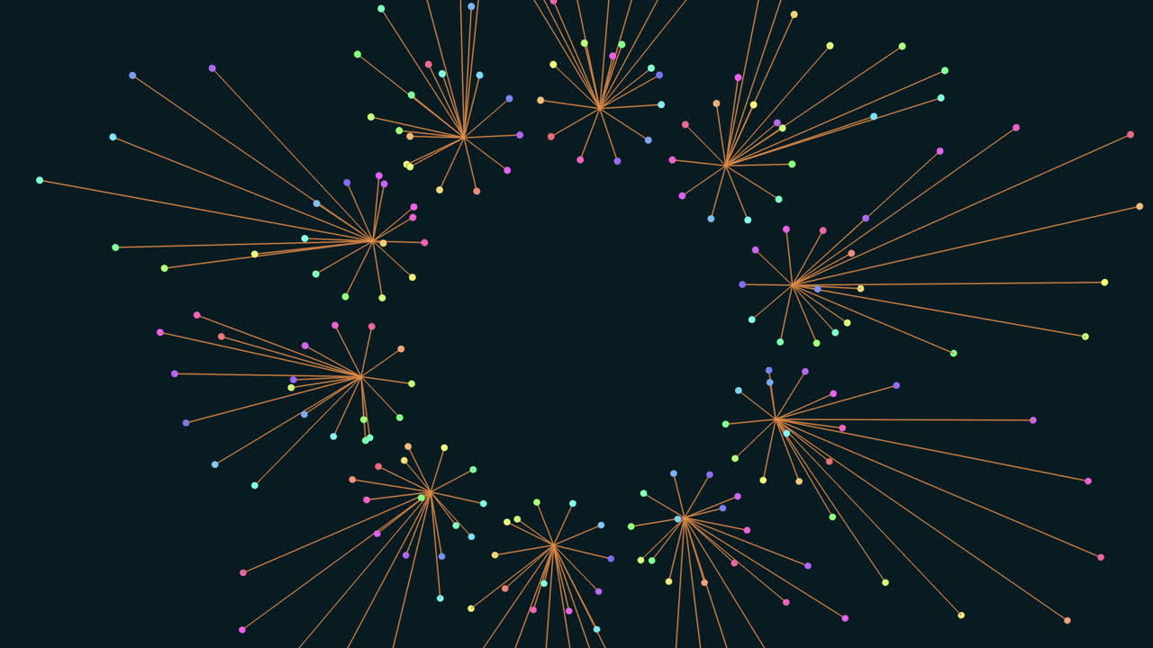 круговой рисунок линий и точек графический элемент веб-дизайна