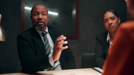 police interrogation scene