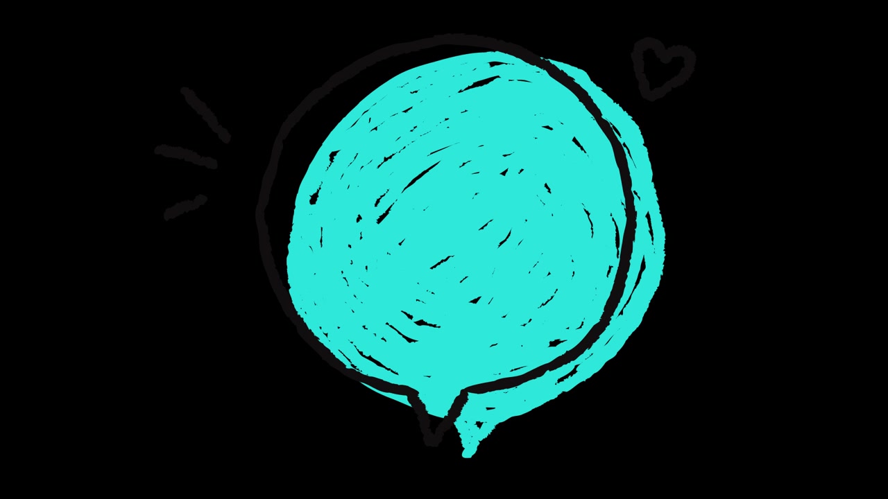 Hand Drawn Animated Speech Bubble Appearing and Disappearing