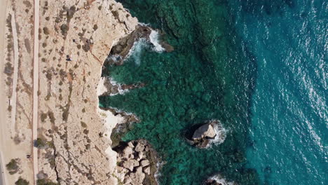 4k-Drone-footage-of-rocky-beach-side