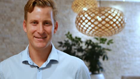 smiling male executive in office