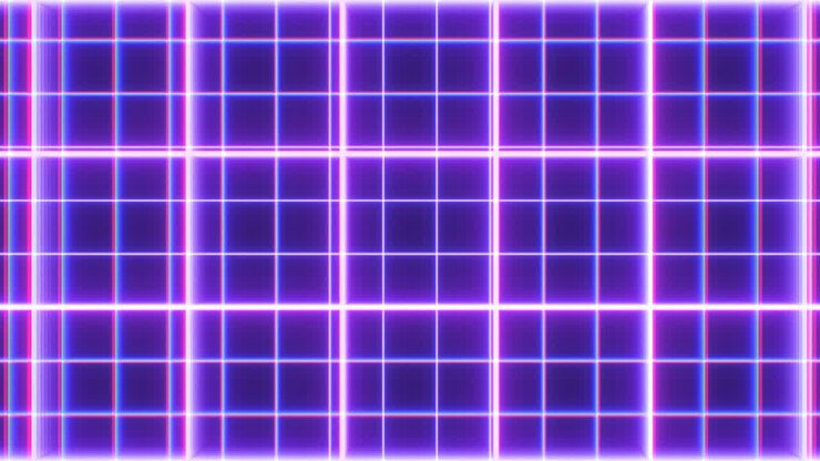 Gennemflyvning af retro 80'er futuristisk bevægeligt neongitter Synthwave 3D-linjer - 4K sømløs VJ-loop bevægelsesbaggrundsanimation