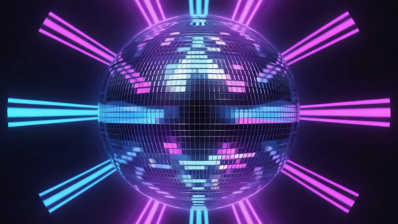 Palla da Discoteca al Neon con Luci Vivaci