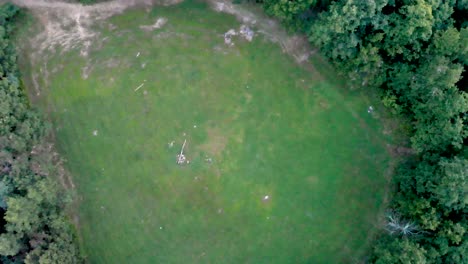 imágenes de drones volando sobre y alrededor de yonah mt