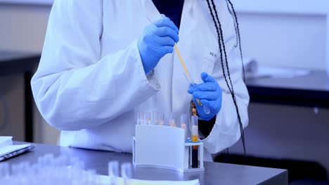 laboratory technician analyzing blood samples 4k