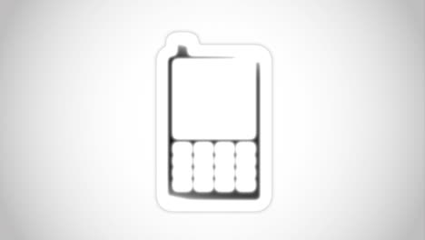 black and white mobile phone icon