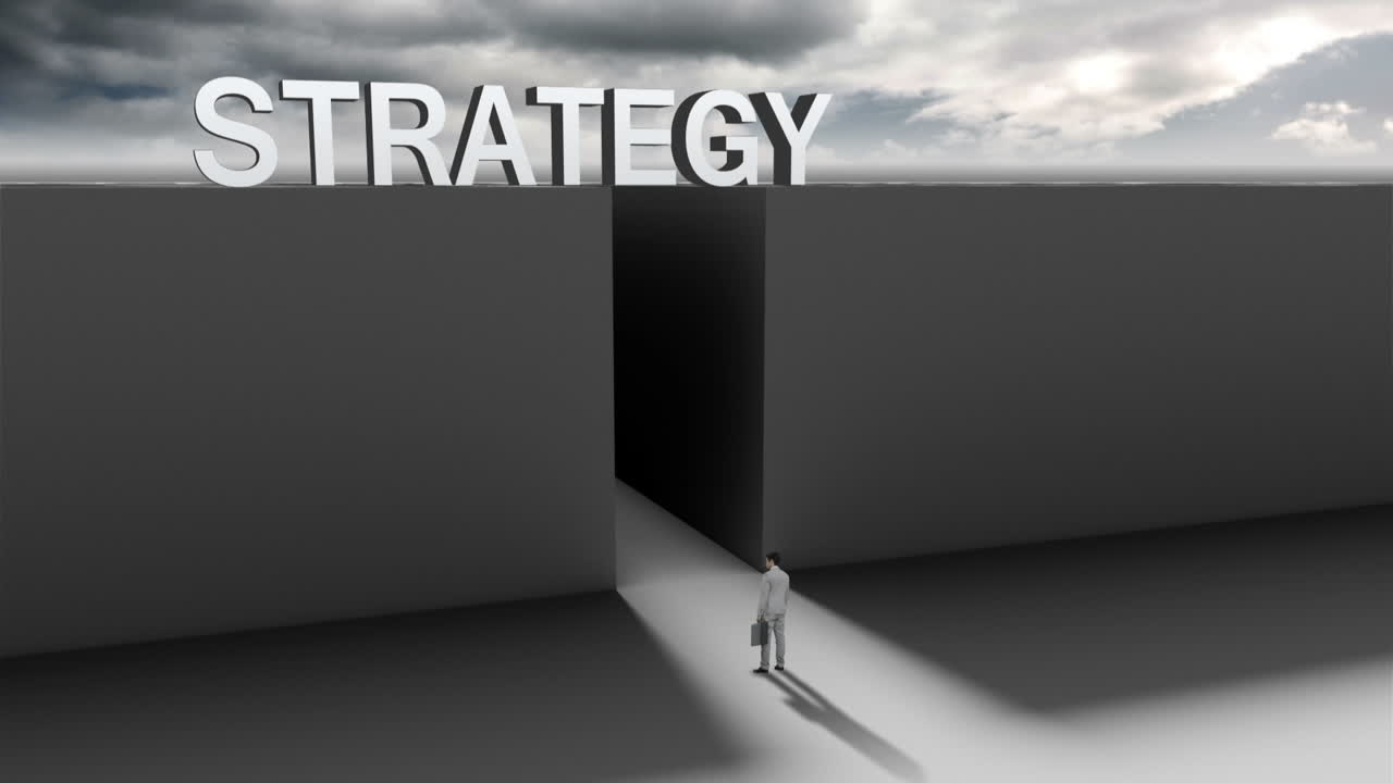 미로의 입구에 있는 사업가