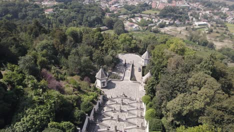 stairway of bom jesus do monte sanctuary in braga, portugal