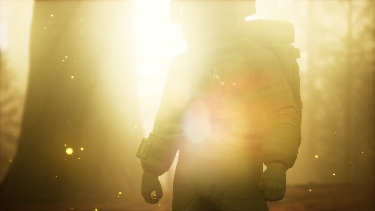 어두운 숲에서 외로운 우주비행사