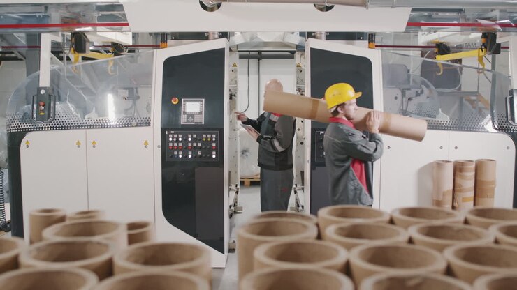 Produzione di tubo di cartone spiralato