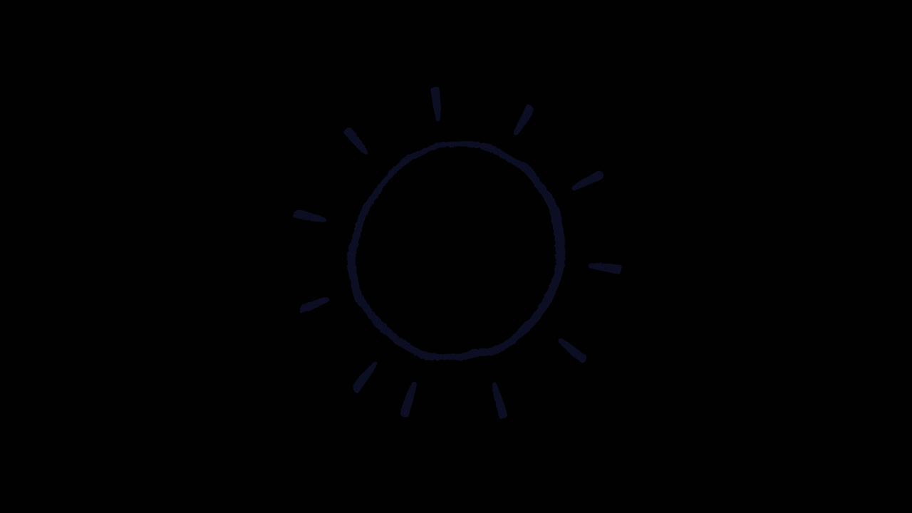 태양의 간단한 그림