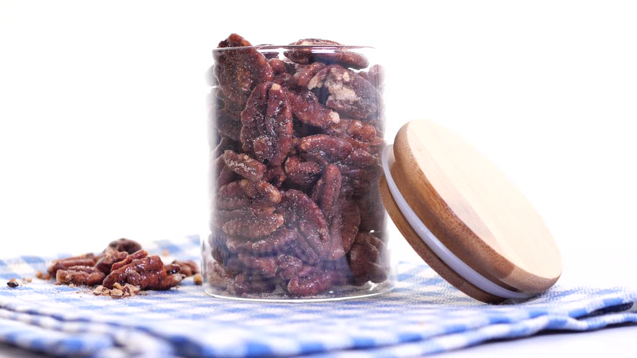 Candied Pecans in a Glass Jar