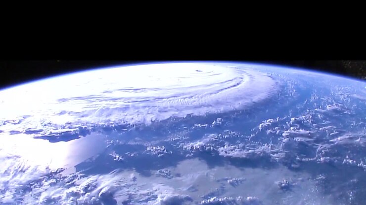 Shots From Nasa Space Station Of Hurricane Florence Approaching The Coast Of North America 3