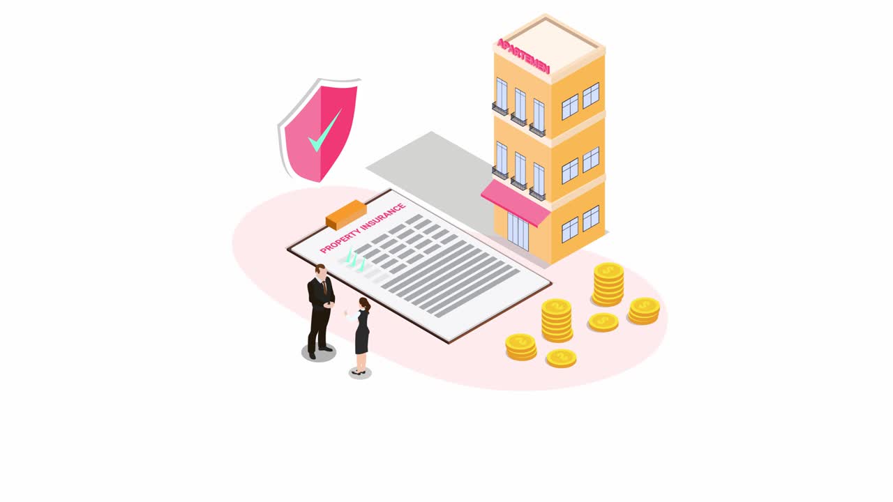 부동산 보험에 대해 대리인과 이야기하는 여자