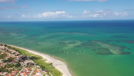 Drohnenansicht-Des-Strandes-Rua-Porto-In-Alagoas,-Brasilien