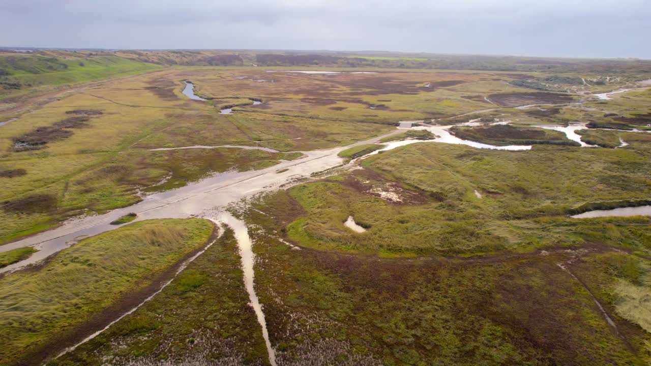 Texel dutch Wadden Islands wetland, FPV drone