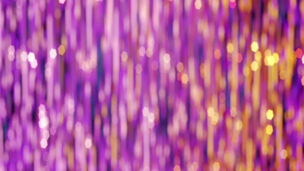 Purple fringed curtain