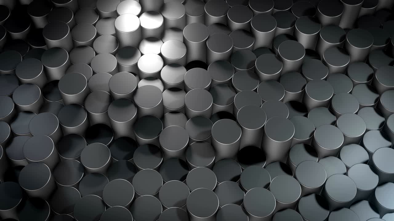 superficies metálicas geométricas cilíndricas abstractas en el espacio virtual