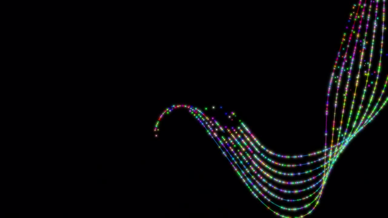 반이고 파동하는 선의 애니메이션